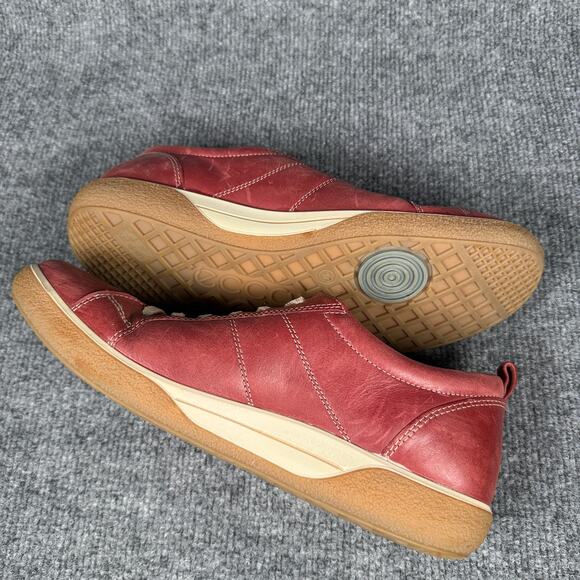 New Ecco Womens EU 40 US 9 Chase Leather Sneakers Brown Lace Up Comfort Flats - Picture 7 of 9